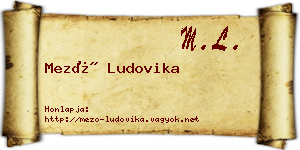 Mező Ludovika névjegykártya